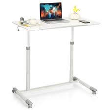 The primary highlight of this computer desk is the height adjustable desktop that goes from a low 27.9″ to a high of 42.5″. Costway Height Adjustable Computer Desk Sit To Stand Rolling Notebook Table Portable Walmart Com Walmart Com