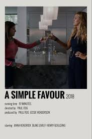 Polaroid Movie Posters A Simple Favour Film Poster Design Movie Posters Film Posters Vintage