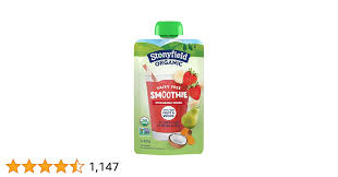 Amazon.com: Stonyfield Organic Dairy Free Smoothie Pouch Strawbanana