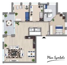 2d Floor Plan Made With The Modern Furniture Add On Floor Plans Modern House Floor Plan Symbols