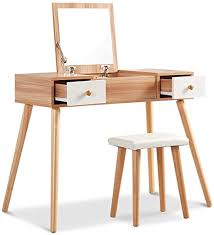Entdecke 145 anzeigen für schminktisch stuhl zu bestpreisen. Amazon De Mondeer Schminktisch Mit Spiegel Stuhl 2 Schubladen Und Fachern Skandinavisch Holz 90 X 40 X 114cm Fur Wohnzimmer Schlaffzimmer Kinder Weiss Natur