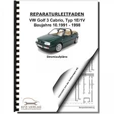 Golf 5 heckscheibenwischer schaltplan from thomasheinz.net. Vw Golf Iii Cabriolet 1e 1v 91 98 Schaltplan Reparaturanleitung