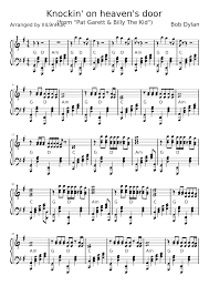 Bob dylan із серіала кухня — knockin on heavens door 02:31. Knockin On Heaven S Door Sheet Music For Piano Solo Musescore Com