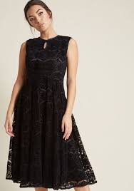 Intriguing Indeed A Line Midi Dress In Black Velvet Velvet Midi Dress Dresses Lace Dress