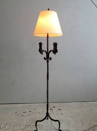 Rare Wrought Iron Figural Floor Lamp Electric Candle For Sale Antiques Com Classifieds Metal Floor Lamps Lamp Antique Floor Lamps