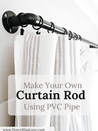 Have the home depot dudes cut the length that you need. Easy Diy Industrial Curtain Rod Using Pvc Pipe Down Bliss Lane