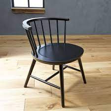 Riviera Black Low Windsor Side Chair Crate Windsor Chair Side Chairs Modern Dining Chairs Low Back Dining Chairs