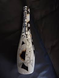 Vase Soliflore Noir Et Blanc En Porcelaine Peinte Main Accessoires De Maison Par Pc Porcelaines Porcelaine Peinture Sur Porcelaine