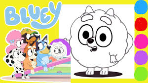 60 bluey coloring pages can be downloaded or printed for free. Bluey Seesaw Episode Pom Pom Coloring Learning To Color With Markers Season 2 Disney Jr Xanh En