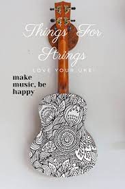 Beech dining table 4 chairs country farmhouse style wicker seat 1 drawer used. Ukulele Sticker Mandala Design Print Uke Cover Mindful Etsy Ukulele Design Floral Doodle Ukulele Stickers