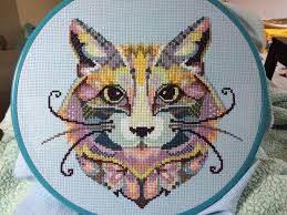 Learn how to transfer embroidery using three simple methods. Fo Finally Finished Mandala Cat By Awesome Pattern Studio On Etsy 3 Months Of On And Off Work Now To Wash Find A Frame Crossstitch