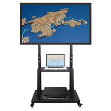 It is easy to attach and much more stable than the. Xl Large Floor Tv Stand Mount Ultra Heavy Duty Steel Mobile Tv Cart For 37 100 Ebay