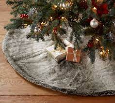 Faux Fur Tree Skirt Gray Ombre Potterybarn Faux Fur Tree Skirt Fur Tree Pottery Barn Christmas Decor