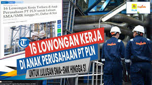 Lowongan kerja depnaker lulusan sma. 16 Lowongan Kerja Terbaru Di Anak Perusahaan Pt Pln Untuk Lulusan Sma Smk Hingga S1 Daftar Di Sini Youtube