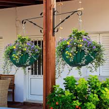 Both the basket and hanger are made from durable, light weight plastic. Chainplus Hanging Basket Bracket 10 Inch Plant Hooks Metal Outdoor Garden Wall Plant Hanger Brackets For Lanterns Wrought Iron Heavy Duty Bracket Planter Flower Hanger For Bird Feeder Fence 1 Pack