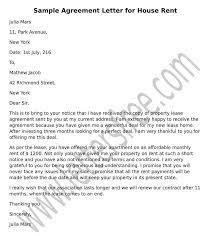 Contact details of both parties; Agreement Letter For House Rent Sample Rental Agreement Letter