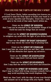 7 Gifts Of The Holy Spirit God Encouragement Inspirational Prayers Everyday Prayers