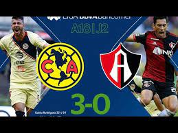 German conti (i) del atlas y federico vinas (d) del america disputan el balondurante el juego de la jornada 6 del torneo clausura 2 020 de la liga. America Vs Atlas 3 0 Jornada 2 Ap18 Goleada Azulcrema Youtube