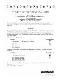 Check spelling or type a new query. Post Test Structure And Written Expression
