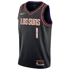 The suns compete in the national basketball association (nba). Devin Booker Phoenix Suns Nike 2019 20 Finished City Edition Swingman Jersey Black Nike Trikot