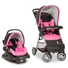 Safety 1st Reg Disney Reg Amble Quad Trade Travel System In Minnie Mouse Baby Girl Car Seats Baby Girl Strollers Baby Car Seats