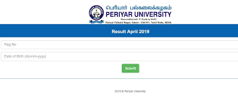 Periyar University Ug Pg Results 2019 Declared At
