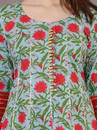 Get info of suppliers, manufacturers, exporters, traders of floral printed kurti for buying in india. Sky Blue Cotton Floral Printed Long Kurti Cotton Kurti Designs Kurti Designs Kurta Designs