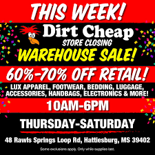 📣 Store Closing Hattiesburg, MS Dirt Cheap warehouse sale opening again  Thursday 11/14! Don't miss it Thursday