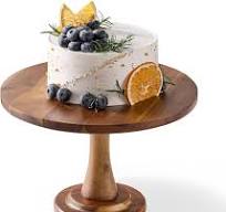 Acacia Wood Cake Stand Rustic – 12 inch Wooden Round Cake Stands for  Cupcake - Cake Plate Pedestal for Dessert Table - Food Display Risers for  Decor, ...