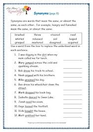Synonyms Worksheets Grade 3 Synonym Worksheet Adverbial Phrases Compound Words Worksheets