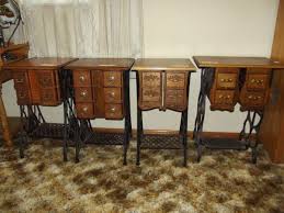 End Tables Made From Old Sewing Machines Old Sewing Machines Sewing Machine Drawers Sewing Machine