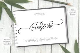 Modern font askja for bold titles & announcements. Notebook Script 248308 Script Font Bundles