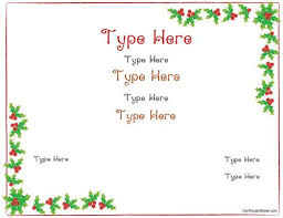 Blank Certificate Christmas Certificate Template Certificatestree Christmas Gift Certificate Template Christmas Gift Certificate Gift Certificate Template