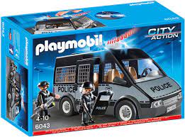 Playmobil polizei mannschaftswagen (4023) für 20,99€. Playmobil 6043 Polizei Mannschaftswagen Mit Licht Und Sound Amazon De Spielzeug