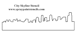 City Skyline Printable Stencil Stencils Printables Stencils Free Stencils