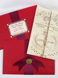 Harry Potter Marauder S Map Themed Wedding Invitations Harry Potter Wedding Invitations Harry Potter Wedding Theme Map Themed Wedding Invitations