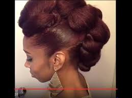 The hair is styled up at the back with beautiful twists at the front. Easy Elegant Updo Natural Hair Protective Style Youtube