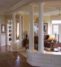 Open Floor Plan But Use Pillars When You Need Support Good Idea For The Space Between The Foyer And The Sanctuary Inside Home Home Remodeling Home
