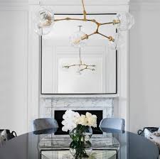 European concise style table in dining room. Blainey North Collection On Instagram A Custom Banquet Style Formal Dining Room Featuring A Bespoke Antique Mirror Dining Table Blaineynorth