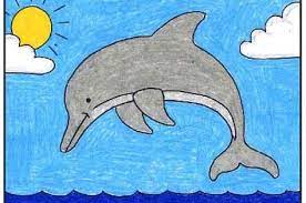 draw a dolphin art projects for kids dolphin art art drawings for kids art lessons for kids
