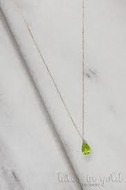 Gold Necklace Peridot Pendant 14 Karat Gold Simple By Talesingold Peridot Necklace Peridot Jewelry Peridot Pendant
