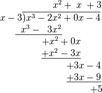 Divide each of the polynomials using long division. How To Implement Polynomial Long Division In Matlab Stack Overflow