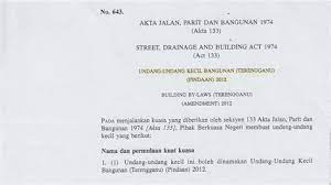 Menyenggara dan membaiki jalan awam 5. Akta Jalan Parit Dan Bangunan Ocspanax