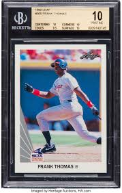 Check spelling or type a new query. 1990 Leaf Frank Thomas 300 Beckett Pristine 10 Baseball Cards Lot 51433 Heritage Auctions