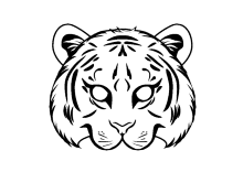 Kindermasken zum ausdrucken gratis #kindermaskenausdruckengratis #kindermaskenzumausdruckengratis #kindermaskenzumausdruckenkostenlos. Papiermaske Tiger Zum Ausmalen Masken Basteln Ausmalen Masken