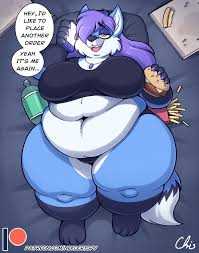 66436 - suggestive, artist:nekocrispy, oc, oc only, oc:roxy (nekocrispy),  canine, fox, mammal, anthro, 2021, belly, belly button, big breasts, blue  body, blue fur, blue hair, bottle, bottomwear, breasts, burger, cell phone,  cheese,