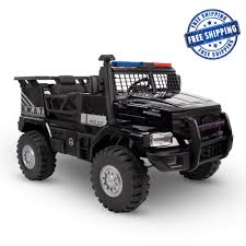 Huffy Swat Truck 12v Batteriebetrieben Elektrisch Ride Auf Spielzeug Polizei Auto 2 Sitzer Ebay