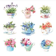 These Charming Watercolours Of Flowers In Teacups Are By Illustrator Mikki Butterley See More Of Mikki S Work In Her Online Port Watercolor Teacup Tea Art Art