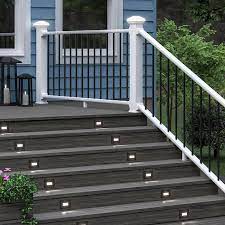 Deckorators Grab And Go 6 Ft X 2 75 In X 36 In White Composite Deck Stair Rail Kit Contemporary Balusters Included Assembly Required Lowes Com Deck Stair Railing Railings Outdoor Deck Railings
