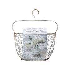 wire half round wall basket from creative co op 38 found on polyvore baskets design hanging ledge planters